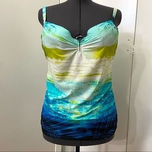nwt Lane Bryant Swim by Cacique Plunge balconette tankini tank swim top swimsuit